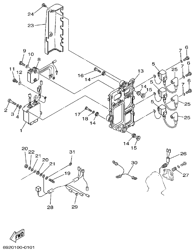 Yamaha E75B ELECTRICAL parts diagram